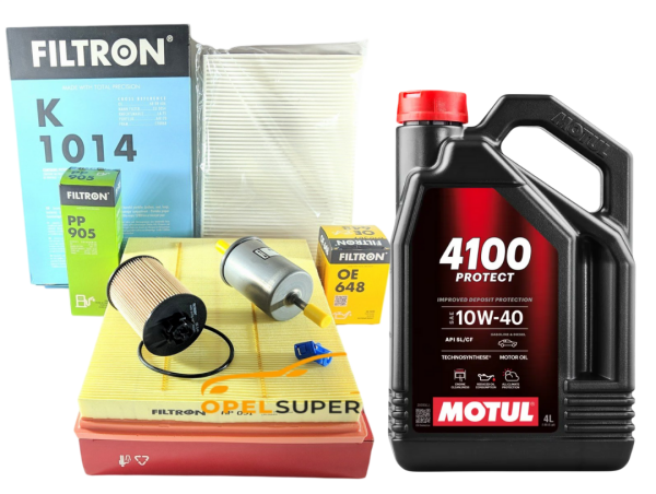 Opel Astra G Z14XEP Filtre Bakım Seti Filtron Motul 10W40 4 LT Yağlı