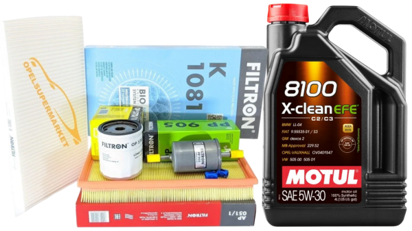 Opel Corsa C Z14XE Filtre Bakım Seti Motul 5W30 4LT Motor Yağlı Filtron