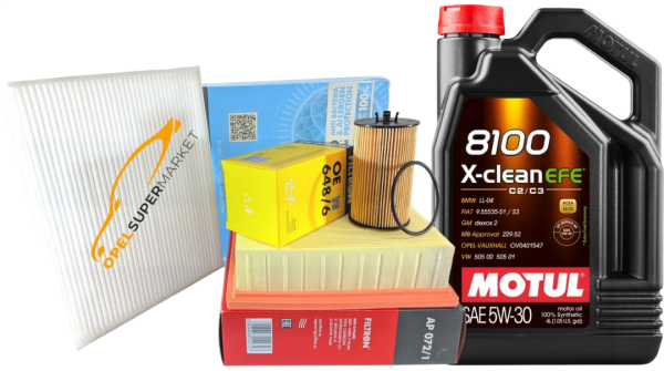 Opel Corsa D A12XEL / A12XER / A14XEL / A14XER / A14NEL Filtre Bakım Seti Motul 5W30 4 Litre Yağlı Filtron