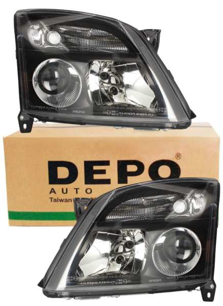 Opel Vectra C Ön Sağ Sol Siyah Far Takımı Depo