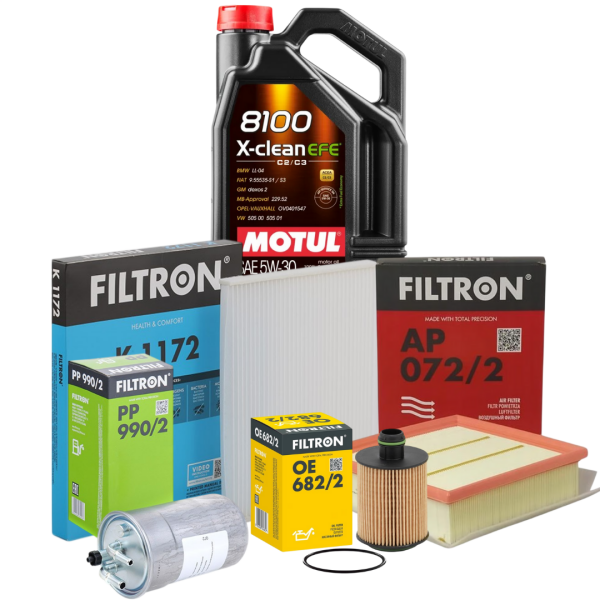 Opel Corsa D 1.3 A13DTE / A13DTC / Z13DTE Filtre Bakım Seti Motul 5W30 4LT Motor Yağlı Filtron