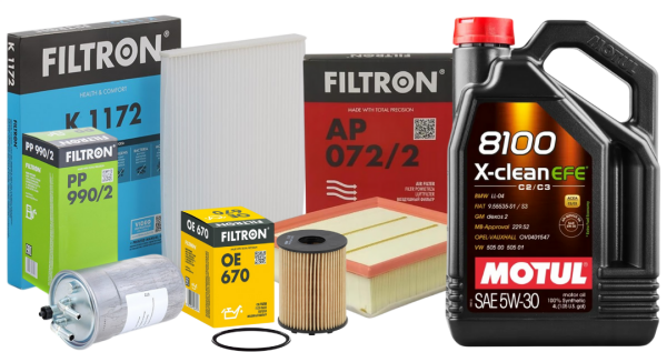 Opel Corsa E 1.3 Dizel Filtre Bakım Seti Motul 5W30 4LT Motor Yağlı Filtron