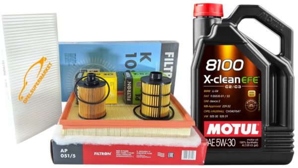 Opel Combo C 1.3 Dizel Filtre Bakım Seti (Tırnaksız Tip) Motul 5W30 4LT Motor Yağlı Filtron