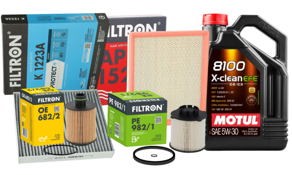 Opel İnsignia A 2.0 Dizel Filtre Bakım Seti Karbonlu Polen Motul 5W30 5LT Motor Yağlı Filtron