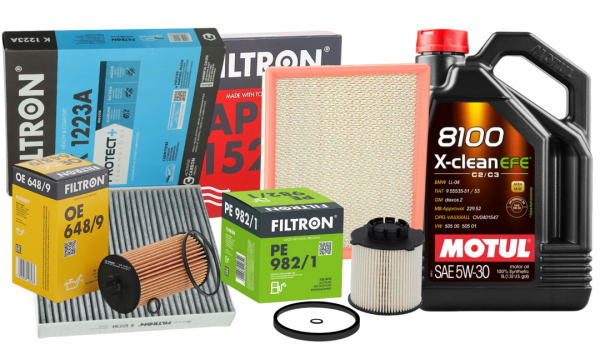 Opel İnsignia A 1.6 Dizel Filtre Bakım Seti Karbonlu Polen Motul 5W30 5LT Motor Yağlı Filtron