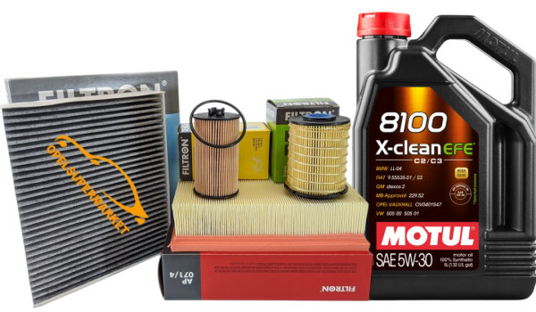 Opel Mokka 1.6 Dizel Filtre Bakım Seti Karbonlu Polen Motul 5W30 5LT Motor Yağlı Filtron