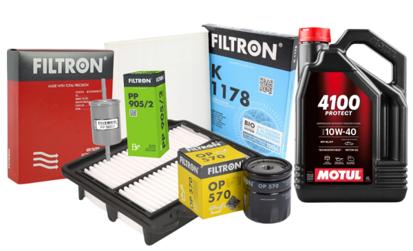 Chevrolet Aveo T250 (2004-2008) 1.4 16V Filtre Bakım Seti Motul 10W40 4 LT Yağlı Filtron