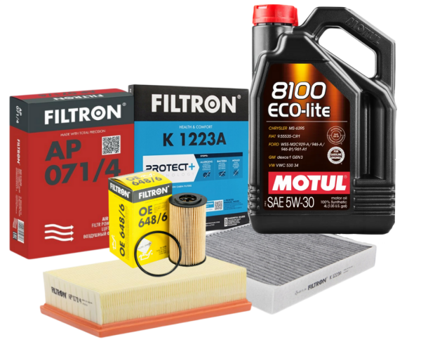 Opel Mokka 1.4 Turbo Benzinli Filtre Bakım Seti Motul 5W30 4LT DEXOS1 Yağlı FILTRON