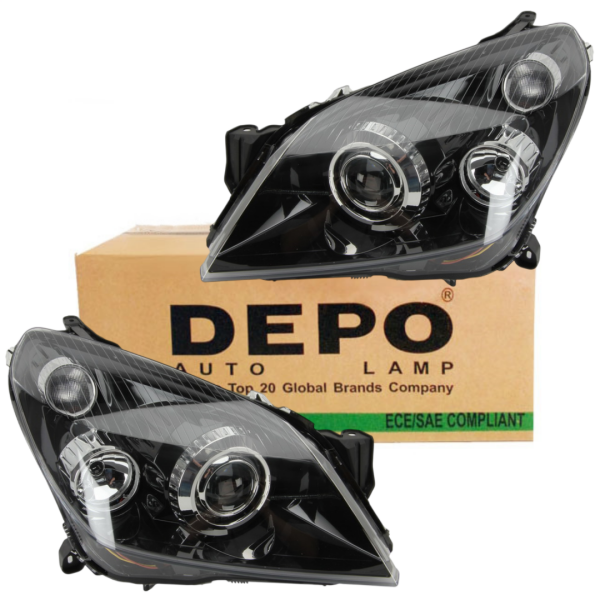 Opel Astra H Gtc Xenon Mercekli Ön Siyah Far Takımı Depo