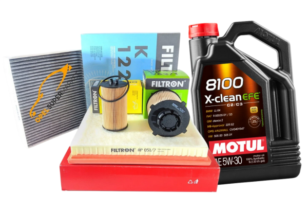 Opel Astra J 1.6 Dizel Bakım Seti Karbonlu Polen Motul X-Clean Efe 5W30 5 LT Yağlı