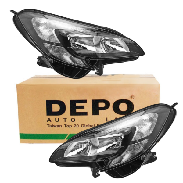 Opel Corsa E Sağ Sol Halojen Far Takımı Depo Marka