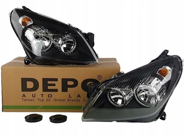 Opel Astra H Siyah Sağ Sol Far Takımı Depo