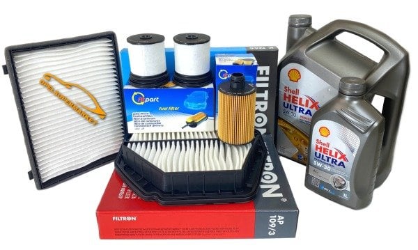 Chevrolet Yeni Captiva C140 (2011 - 2012) 2.0 Dizel Filtre Bakım Seti 6 LT Shell 5W30 Yağlı