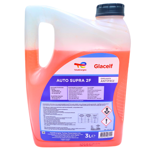 Total Glacelf Auto Supra Organik Kırmızı Antifiriz 3LT