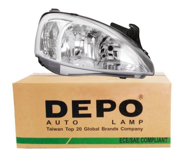 Opel Combo C 2001-2003 Model Arası Sağ Far (Bosch Tipi Motorlu) Depo Marka