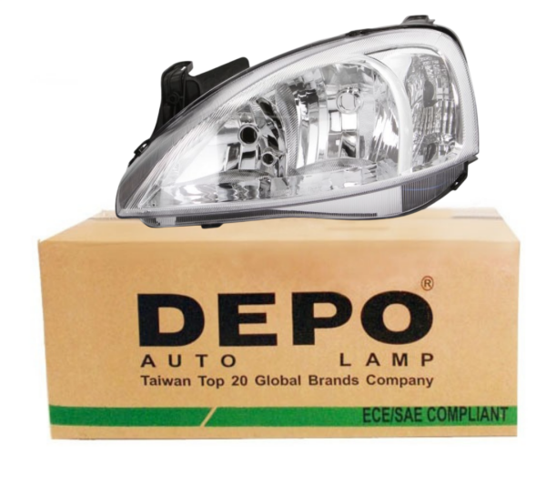 Opel Combo C 2001-2003 Model Arası Sol Far (Bosch Tipi Motorlu) Depo Marka