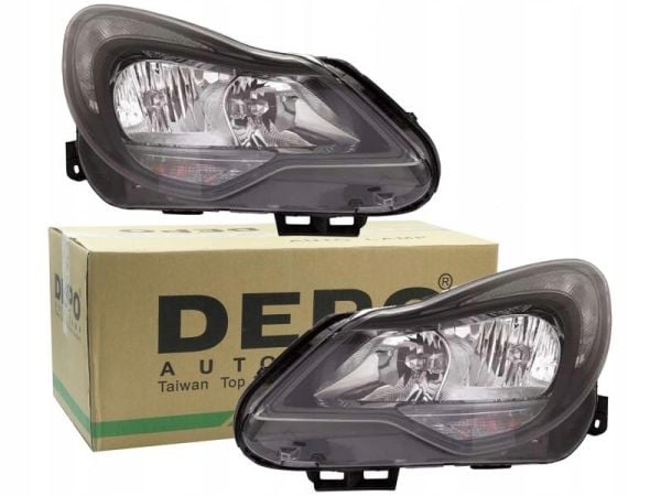 Opel Corsa D Makyajlı Kasa 2010 Sonrası Siyah Far Takımı Depo