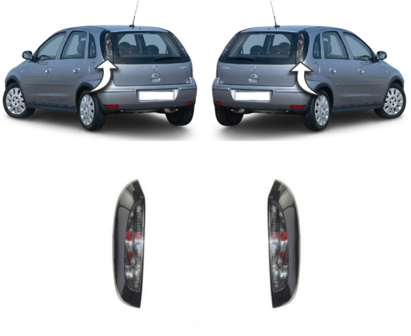 Opel Corsa C Stop Lambası Füme Renk Sağ+Sol Takım