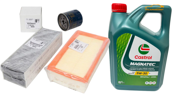 Opel Corsa F 1.2 Benzinli (75 BG) Periyodik Filtre Bakım Seti Castrol Motor Yağı İle Birlikte Orijinal