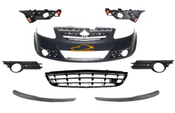 Opel Corsa D 2007-2010 Model Arası Dolu Ön Tampon Seti