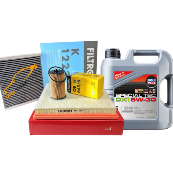 Opel Astra J 1.4 Turbo Benzinli Karbonlu Polen Bakım Seti LIQUI MOLY 4 LT DX1 Yağlı