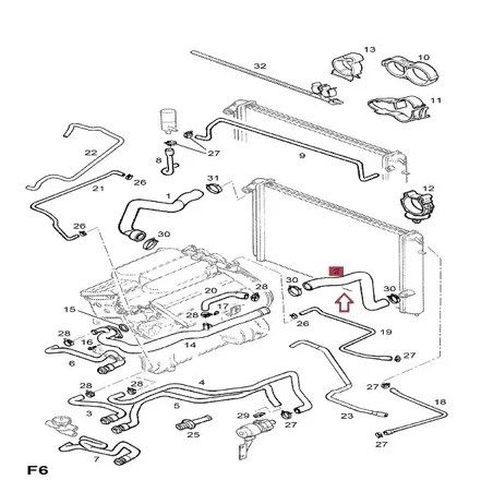 Opel Omega B Radyatör Çıkış Hortumu Ytt