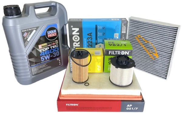 Opel Astra J 1.6 Dizel Bakım Seti Karbonlu Polen Liqui Moly 5W30 5 LT Yağlı