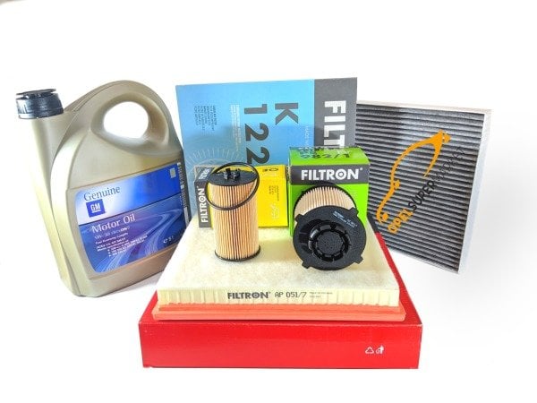 Opel Astra J 1.6 Dizel Bakım Seti Karbonlu Polen Alman Dolum GM 5W30 5 LT Yağlı