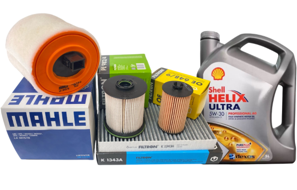 Opel Astra K 1.6 Dizel Filtre Bakım Seti Shell 5W30 5 LT Yağlı